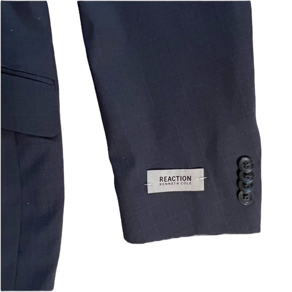Kenneth Cole REACTION Techni-Cole Stretch Slim Fit Blazer, Navy Blue, 44R, NWT - Picture 9 of 11